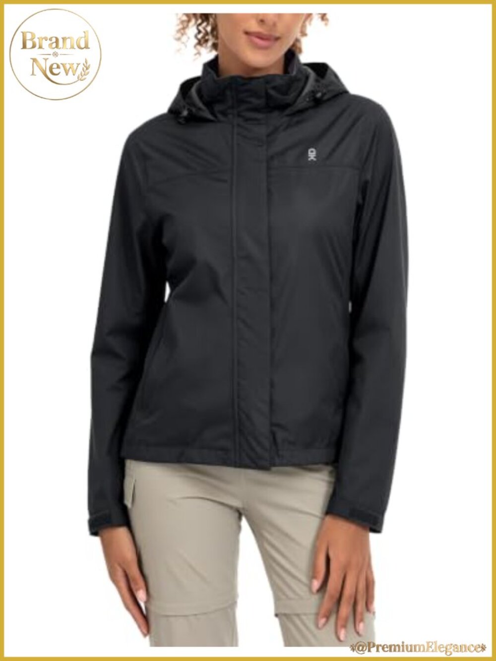 Waterproof Rain Jacket Women's Hooded Lightweight Outdoor Hiking Shell